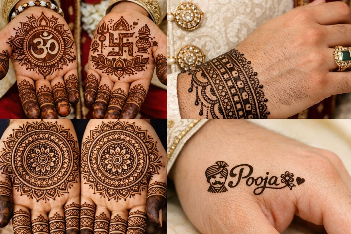 दूल्हे के हाथों की शान बढ़ाएं ये खास मेहंदी डिजाइन