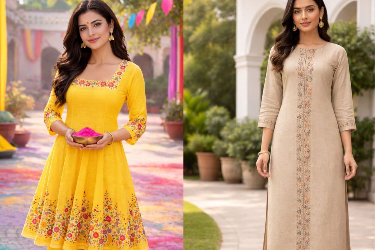 रंगों के त्योहार में दिखें एलिगेंट, होली पर ट्राई करें ये कुर्ती डिजाइन