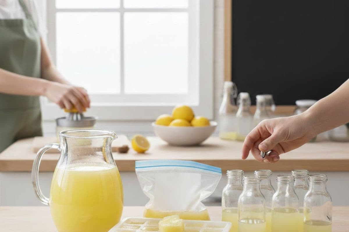 how to store lemone juice