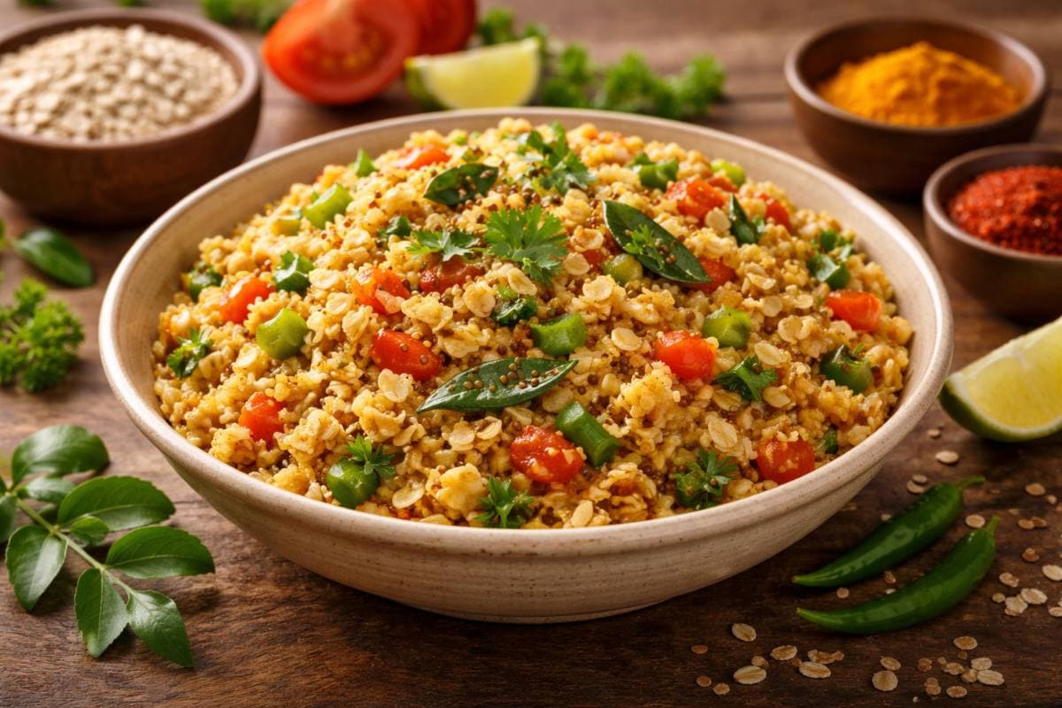 फ्रेश सब्जियों और फाइबर-रिच ओट्स से तैयार हेल्दी उपमा, जानें मिनटों में बनने वाली आसान रेसिपी