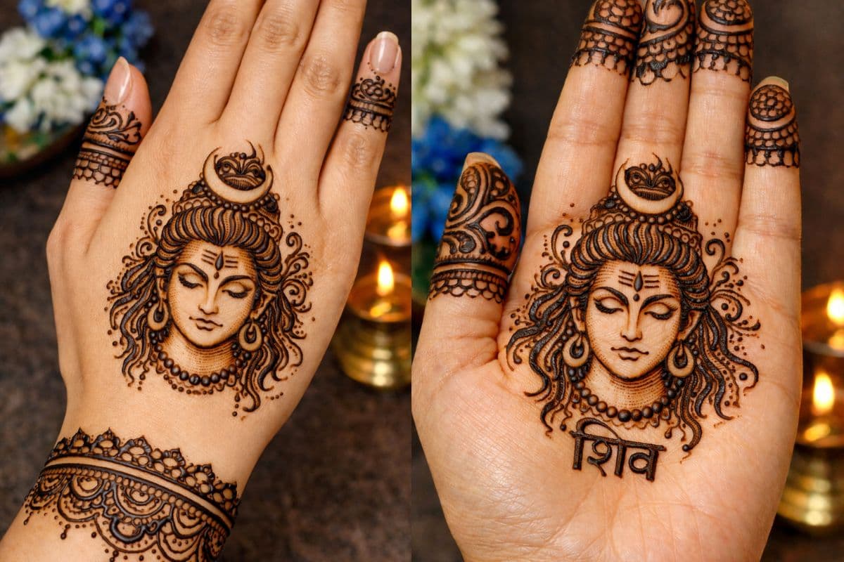 moon mehndi desigen