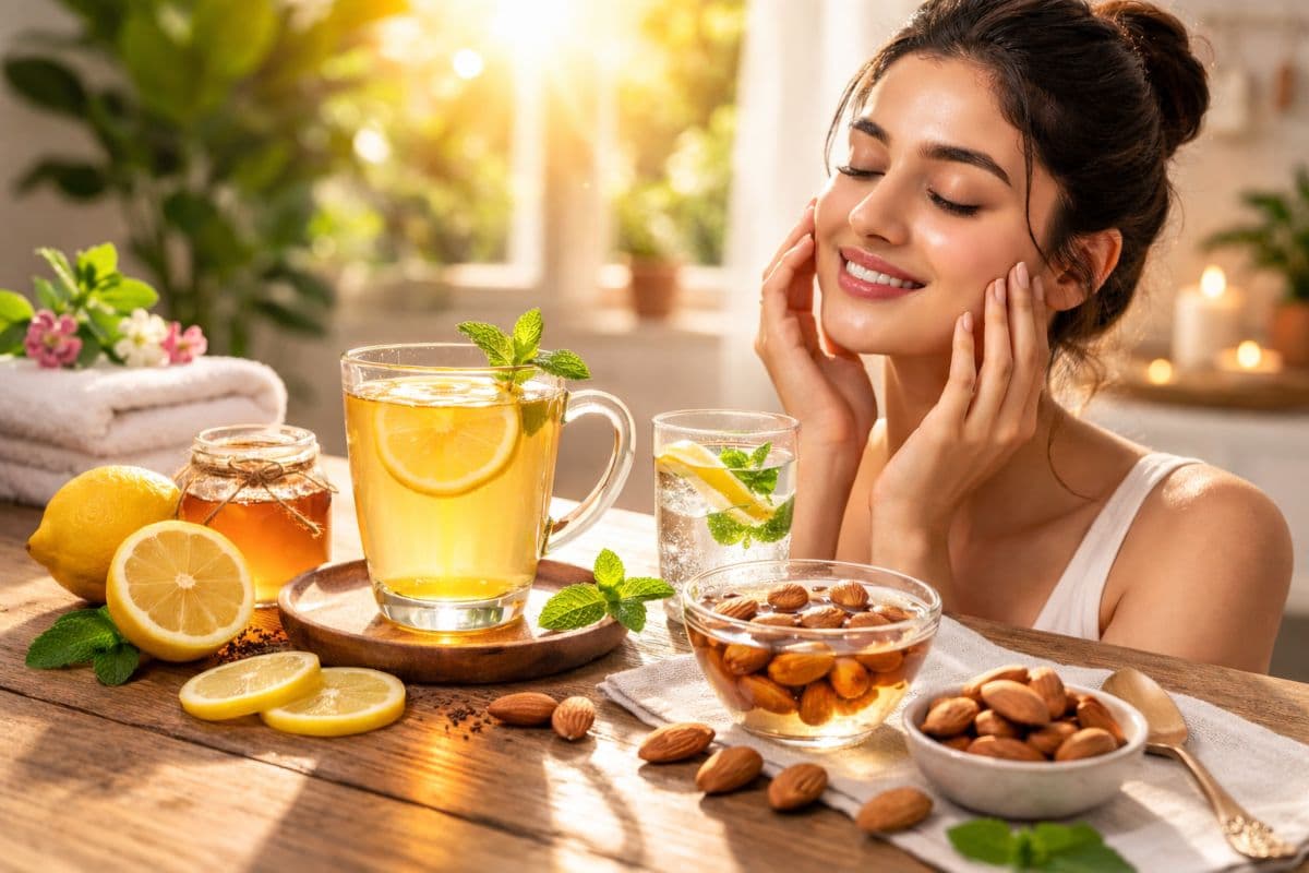 पार्लर जाने की जरूरत नहीं, सुबह खाली पेट खाएं ये 3 चीजें और बिना मेकअप पाएं ग्लोइंग चेहरा