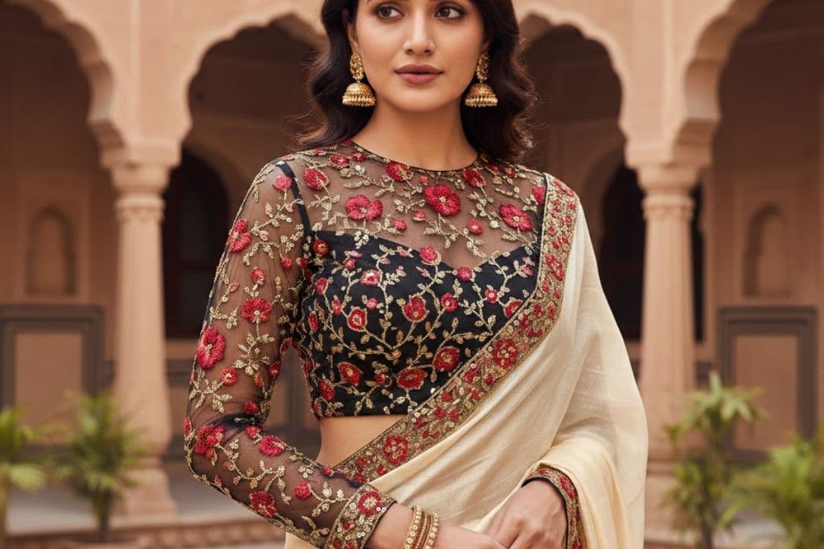 net blouse design