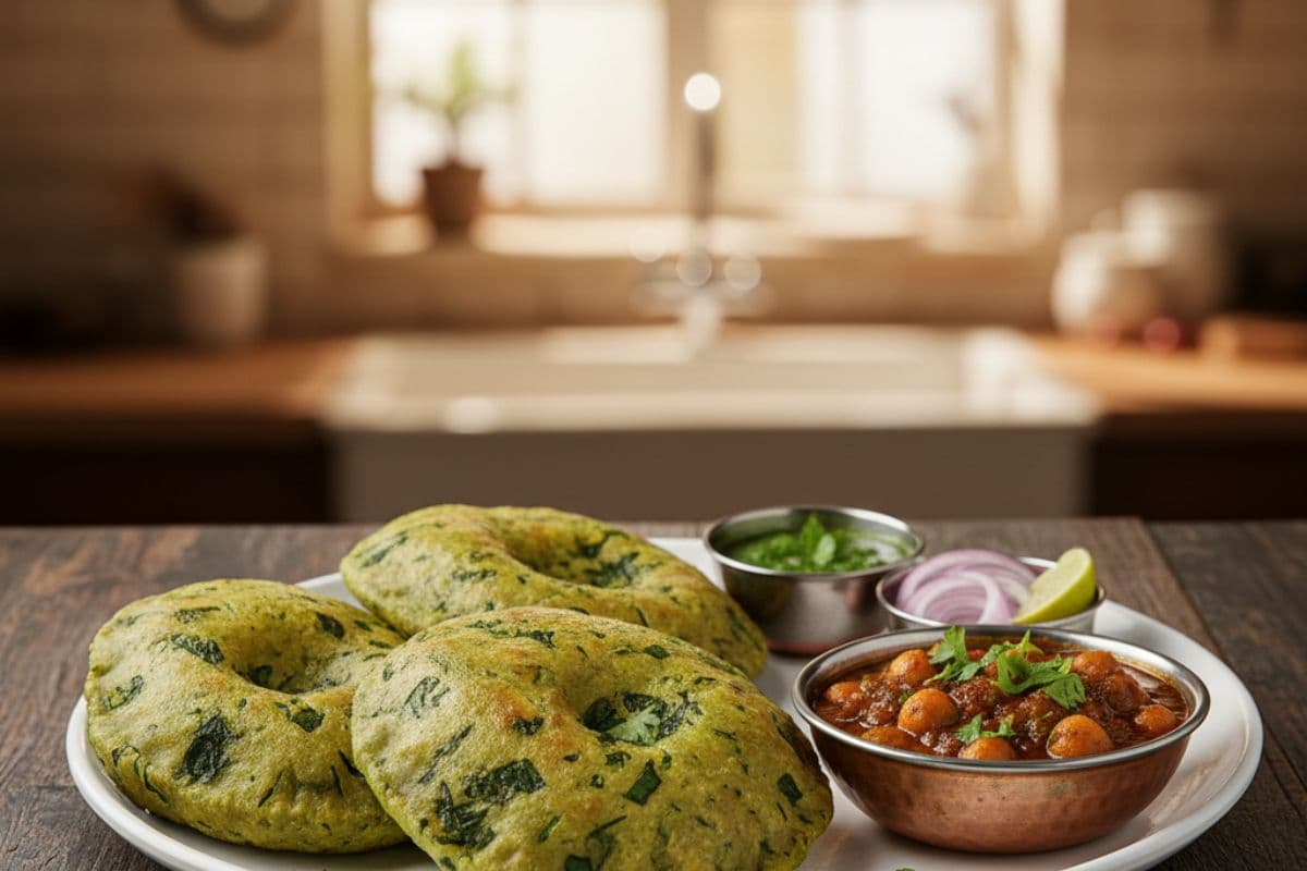 Palak Bhatura Recipe: सफेद भटूरों से हो गए हैं बोर, तो आज ही अपनाएं ये तरीका और बनाइए हरे और फूले हुए भटूरे
