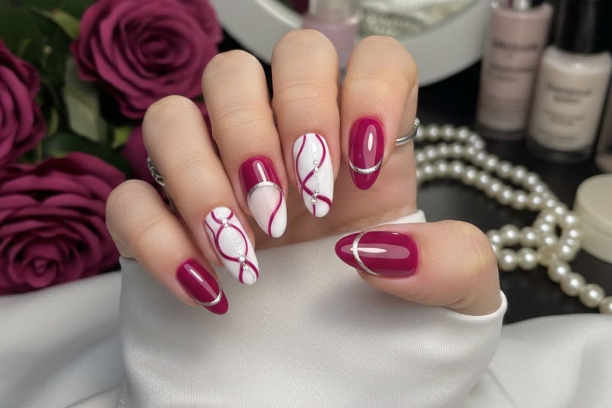 pink and white