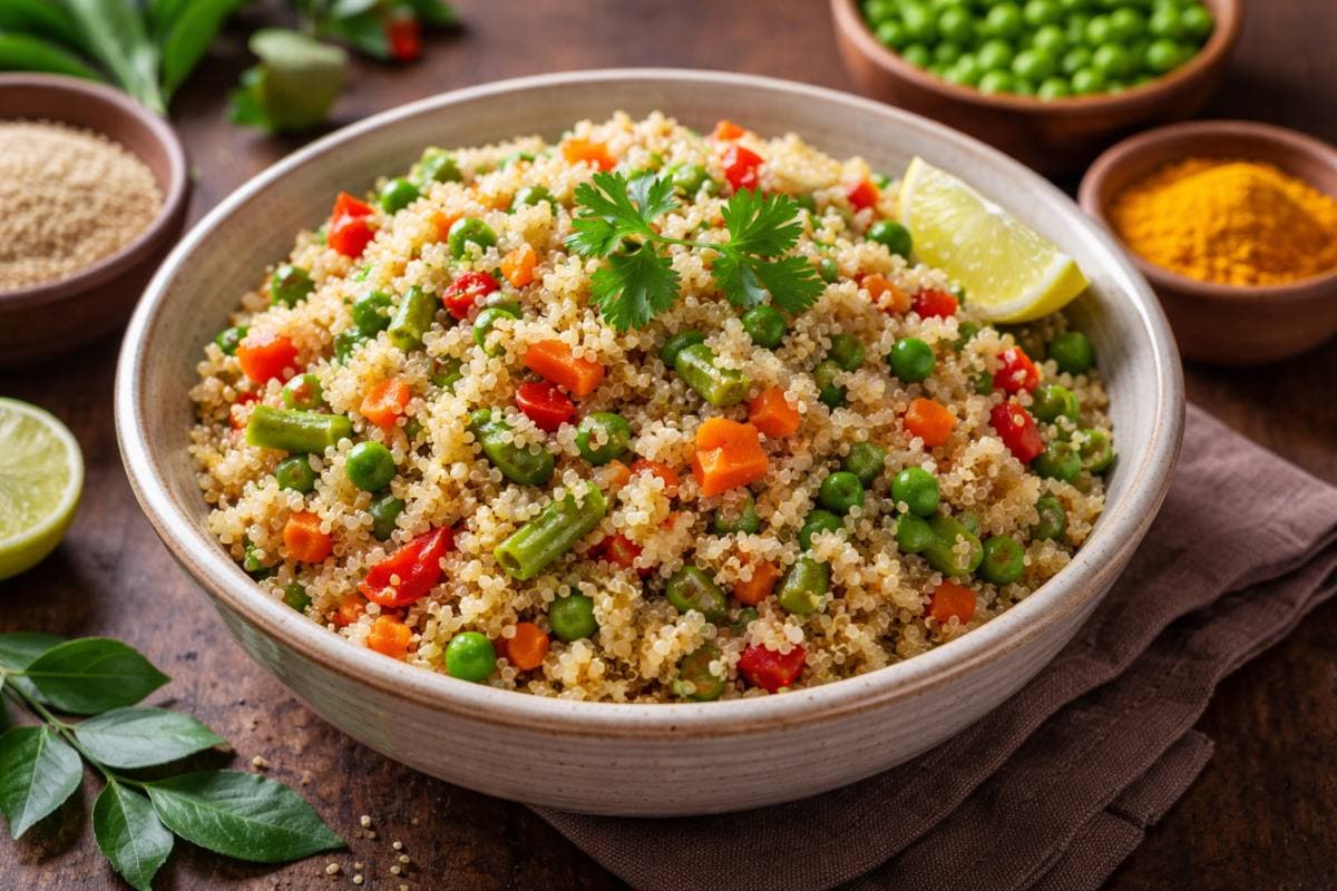 सूजी की जगह क्विनोआ से बनाएं टेस्टी वेज उपमा, वजन घटाने वालों के लिए परफेक्ट डिनर रेसिपी