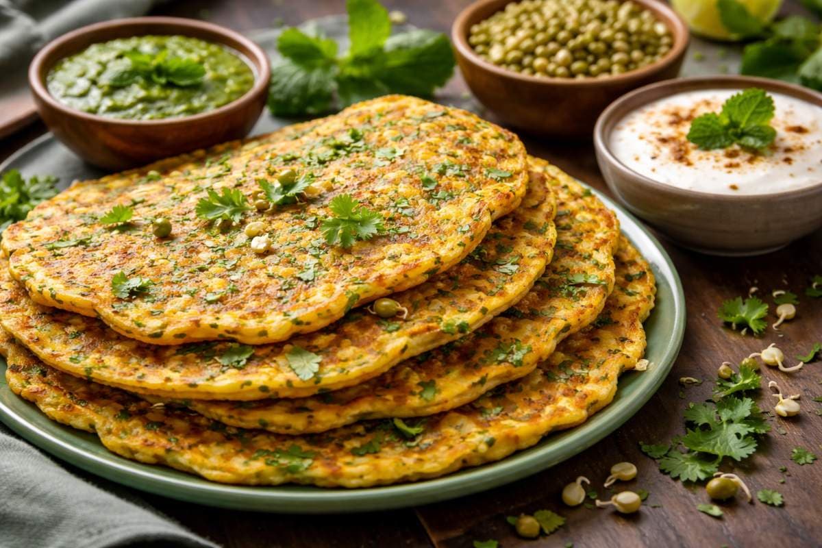 sprouts besan chilla recipe sprouts besan chilla recipe