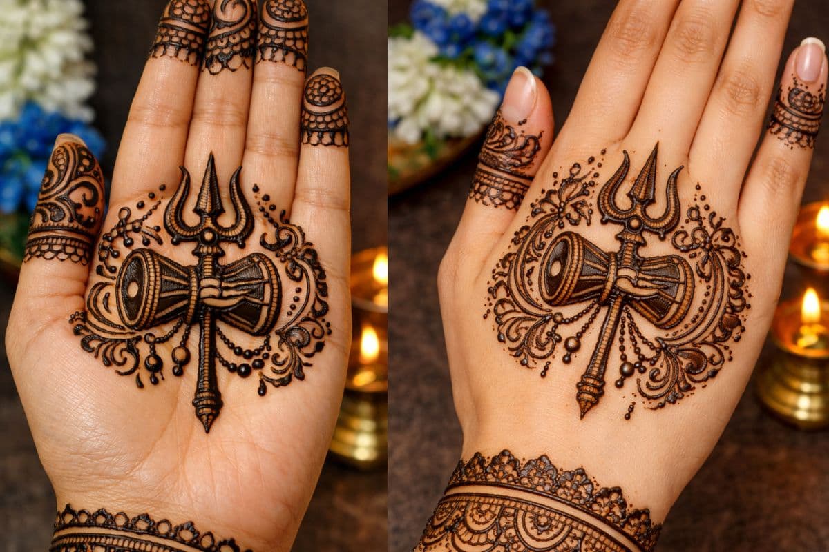 trishul mehndi design