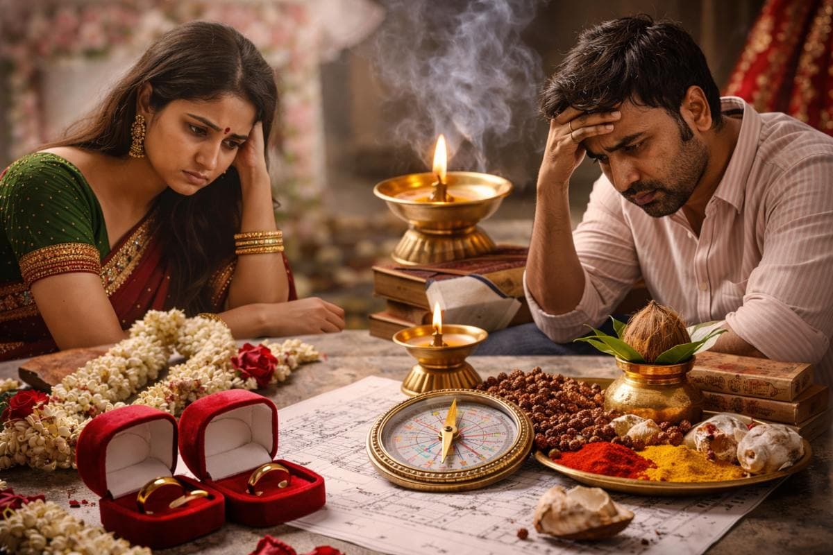 कुंडली सही होने के बावजूद शादी में बार-बार आ रही रुकावट? वास्तु की ये गलतियां हो सकती हैं वजह कुंडली सही होने के बावजूद शादी में बार-बार आ रही रुकावट? वास्तु की ये गलतियां हो सकती हैं वजह