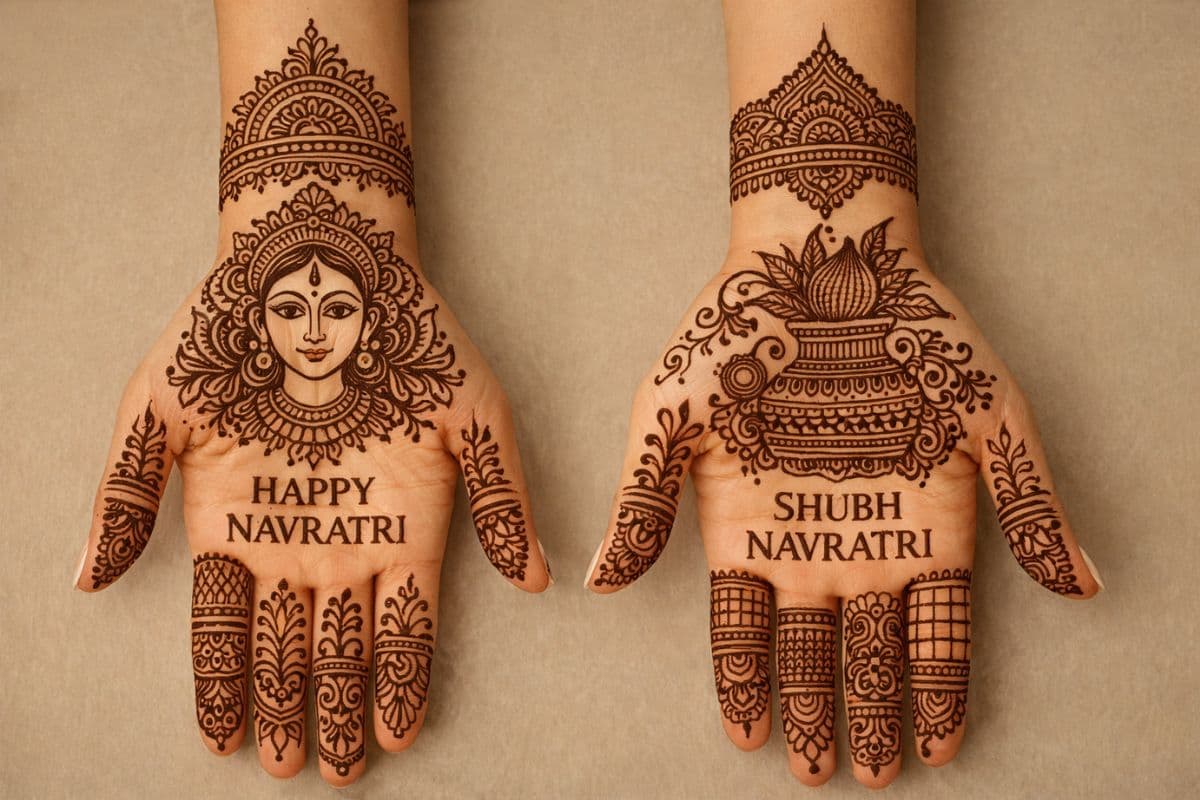 AI Mehndi Design: चैत्र नवरात्रि में ट्राई करें एआई से बने मां दुर्गा और कलश वाले मेहंदी डिजाइन्स