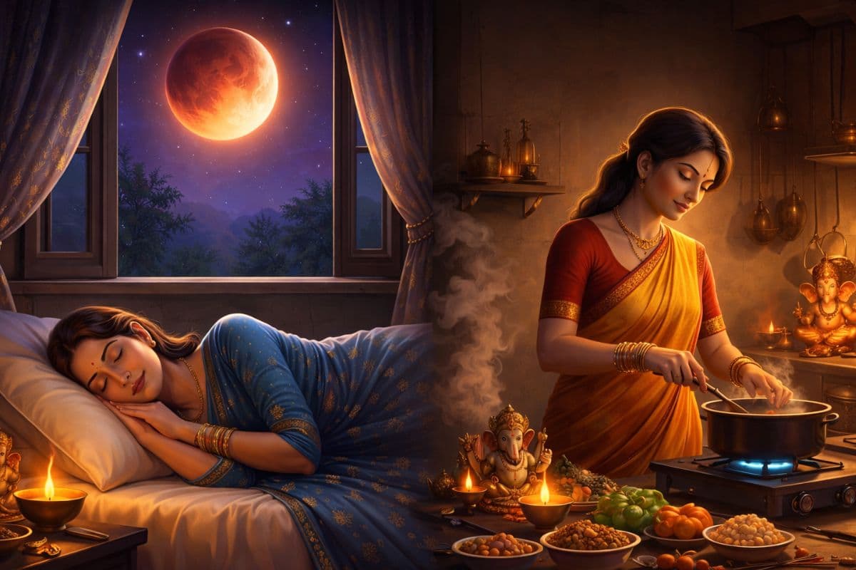 चंद्र ग्रहण के दौरान सोना और खाना बनाना क्यों है मना? जानें धार्मिक रहस्य