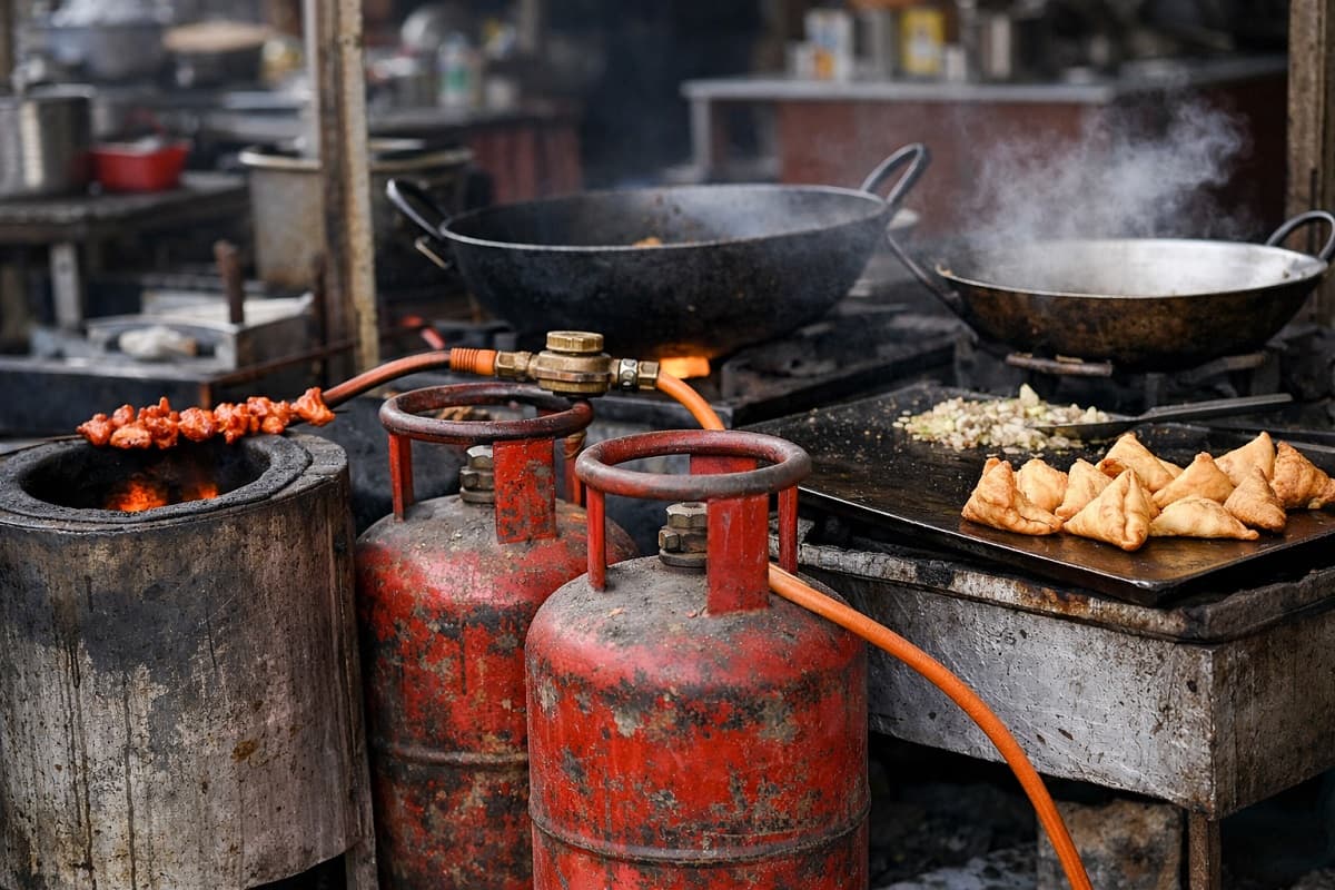 धनबाद के रेस्टोरेंट और फास्ट फूड कॉर्नर में घरेलू गैस सिलेंडर का हो रहा इस्तेमाल, उपभोक्ता परेशान