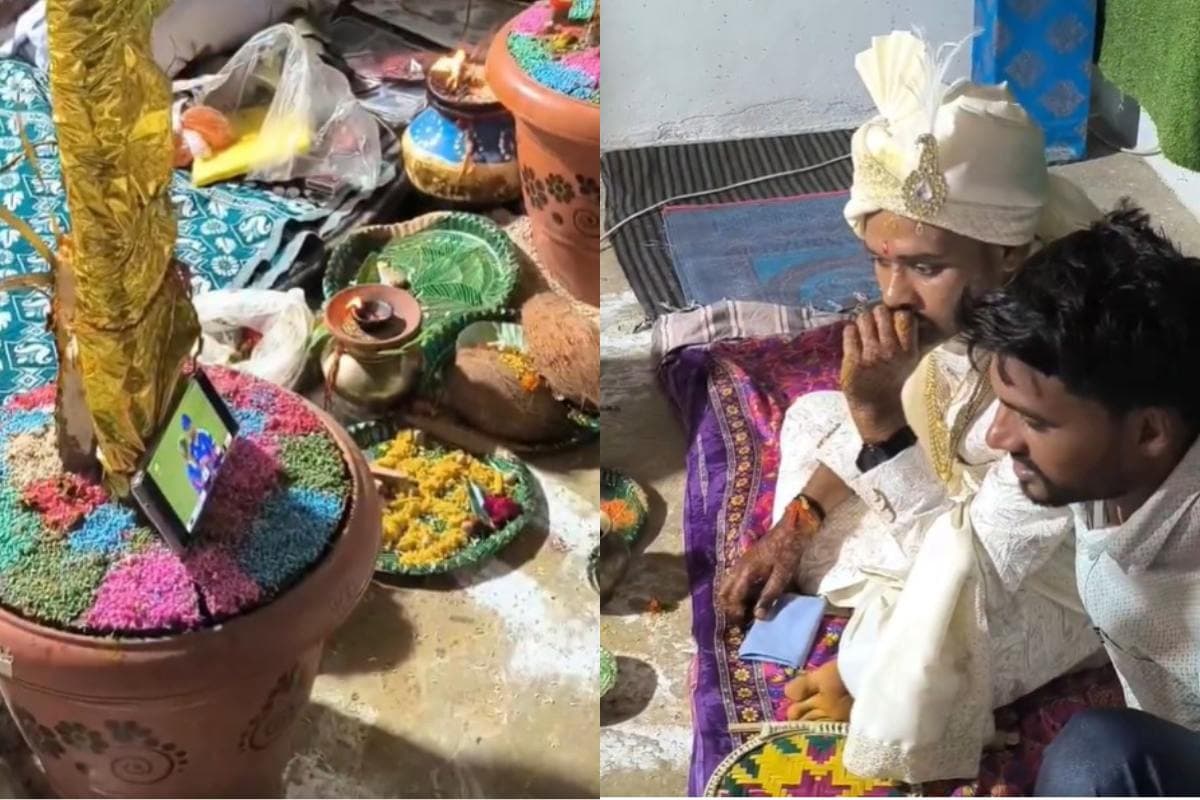 शादी के मंडप में दूल्हे पर चढ़ा क्रिकेट का बुखार, रोक दी रस्में