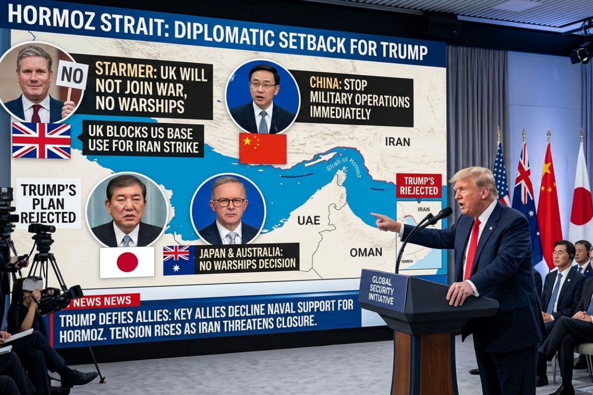 होर्मुज स्ट्रेट पर डोनाल्ड ट्रंप को झटका, इन देशों ने दिखाया ठेंगा