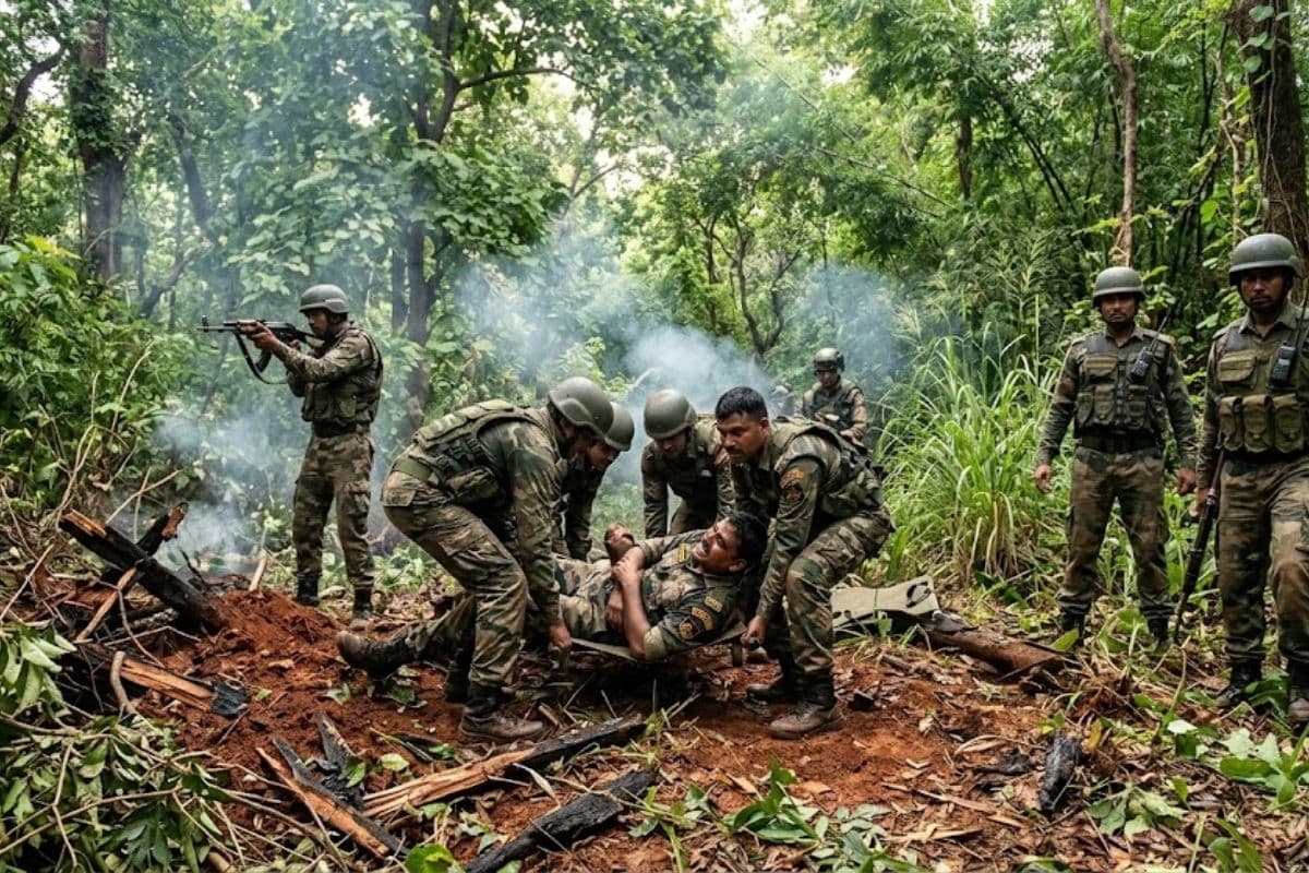 नक्सलियों का कायराना हमला: पश्चिमी सिंहभूम के सारंडा जंगल में IED विस्फोट, घायल अफसर एयरलिफ्ट