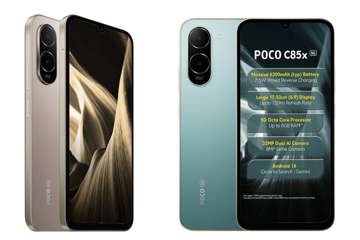 6300mAh बैटरी के साथ आया POCO C85x 5G, कीमत ₹10999 से शुरू