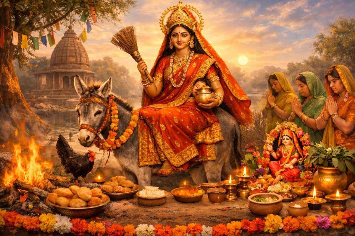 शीतला माता हाथों में झाड़ू, नीम, सूप और कलश क्यों रखती हैं? जानें इसका महत्व