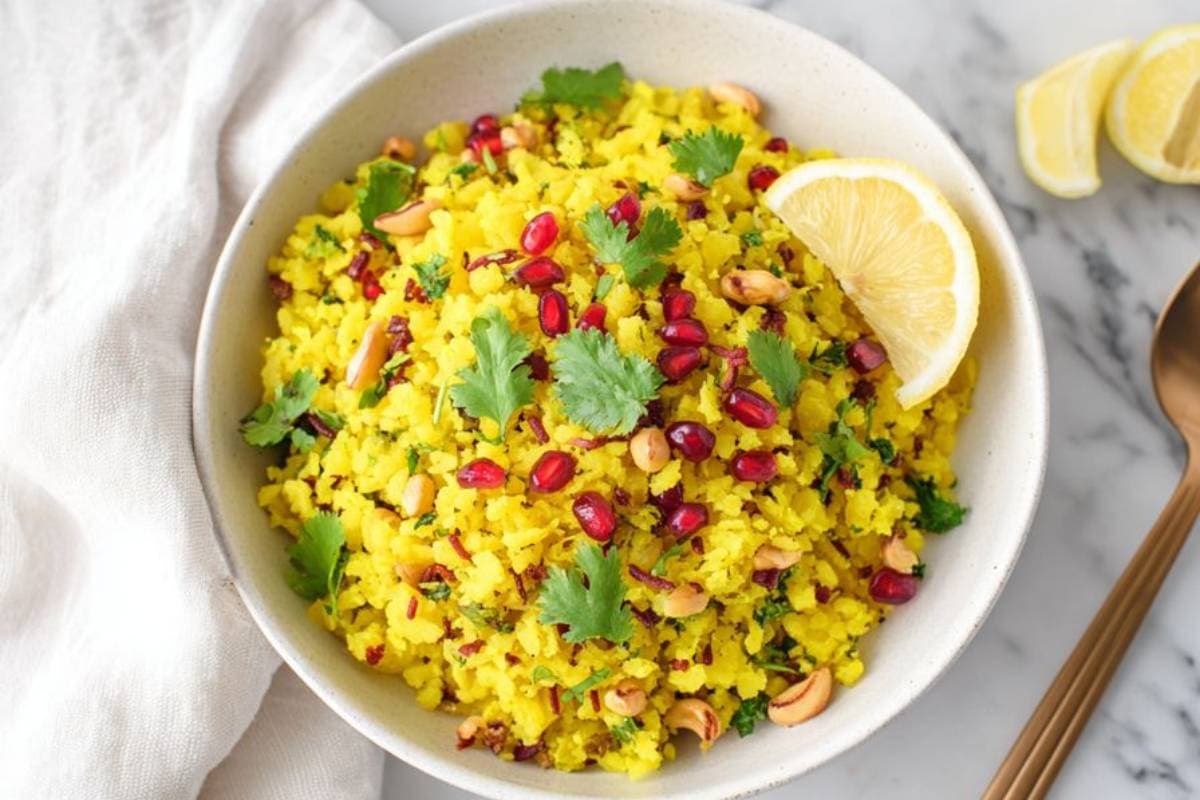 वजन घटाने के लिए परफेक्ट ब्रेकफास्ट रेसिपी - 10 मिनट में बनाएं प्रोटीन से भरपूर स्प्राउट्स पोहा 