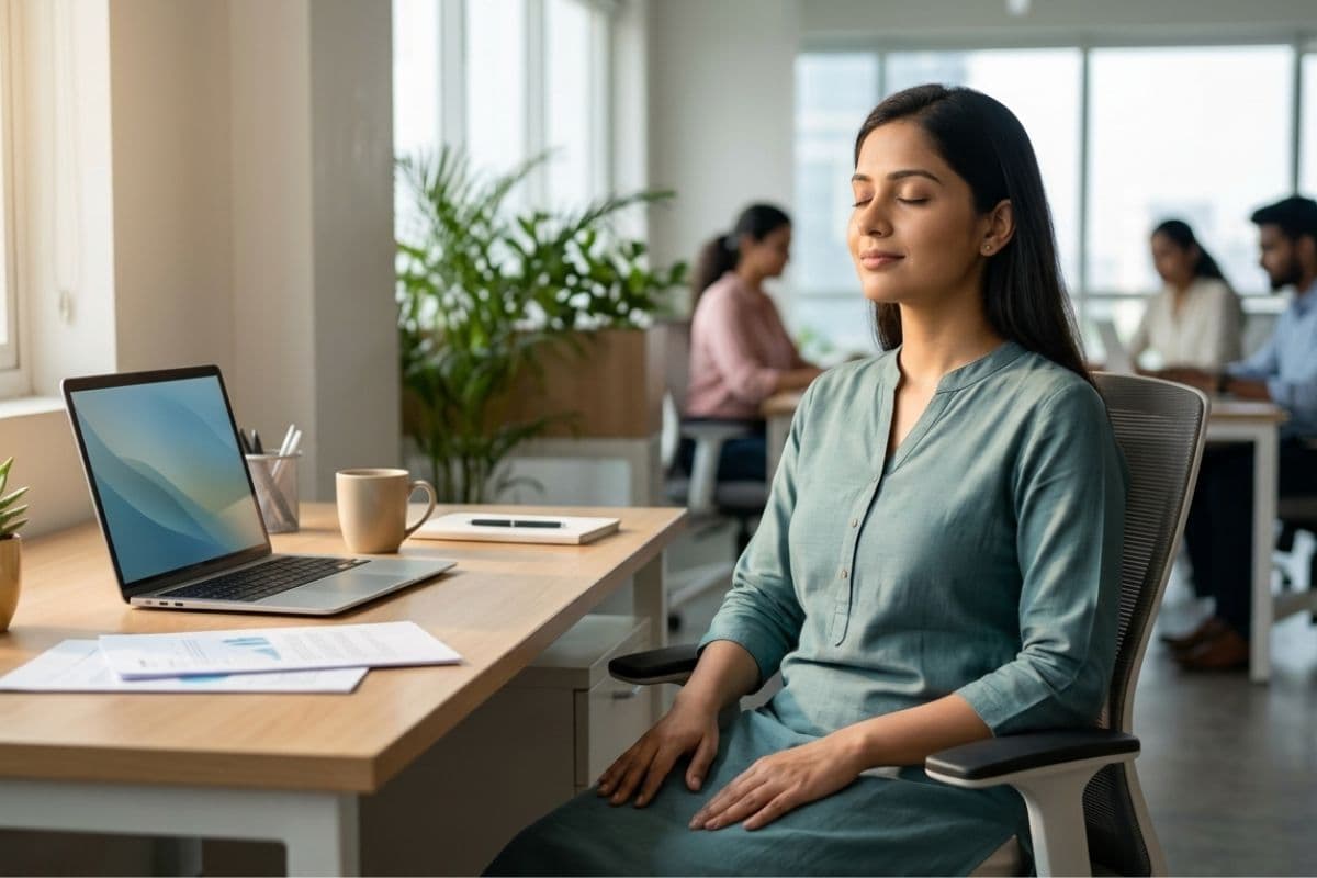 ऑफिस के काम से बढ़ गया है स्ट्रेस? मन को शांत करने के लिए अपनाएं ये 5 मिनट का तरीका