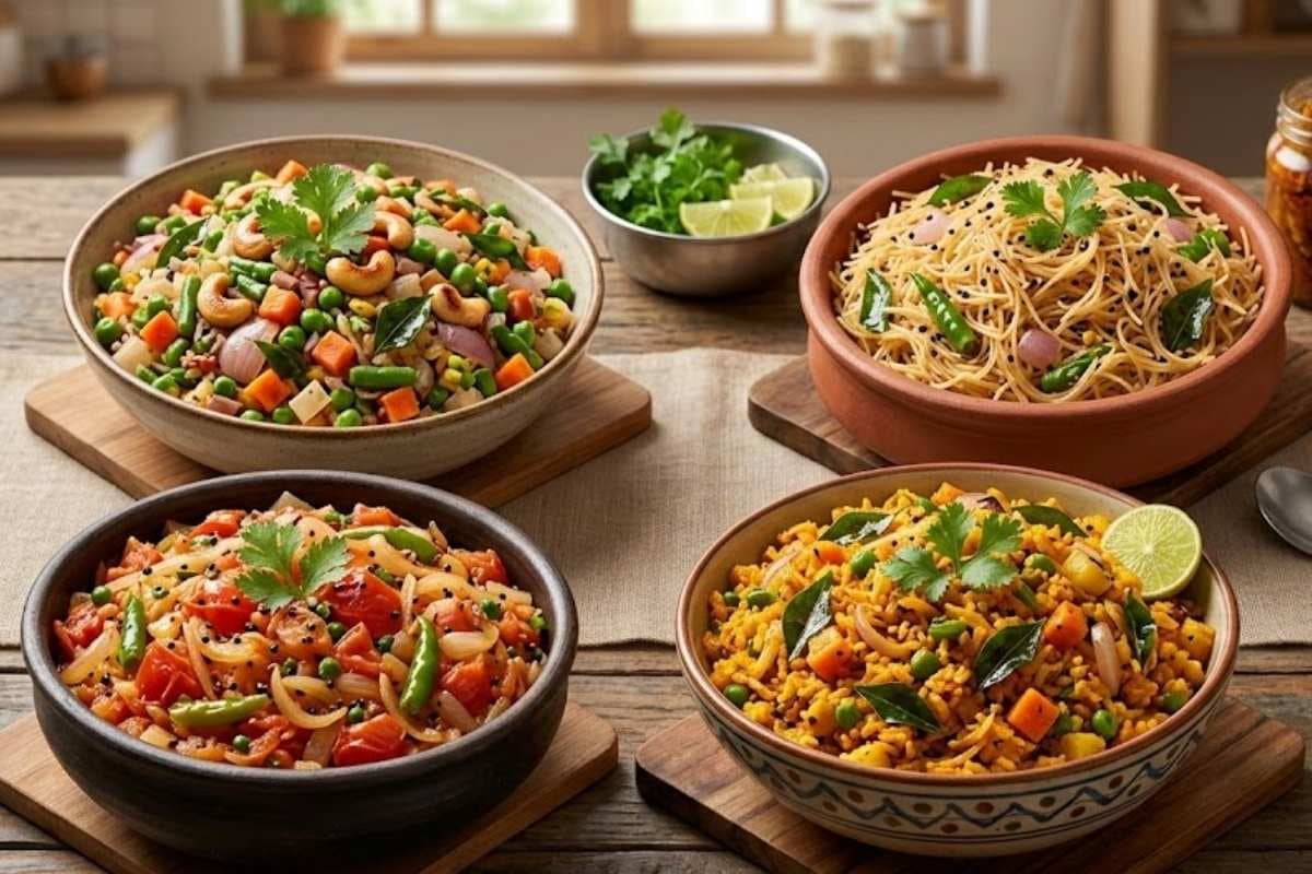 नाश्ते या स्नैक्स टाइम पर बनाएं ये 4 तरह के टेस्टी उपमा