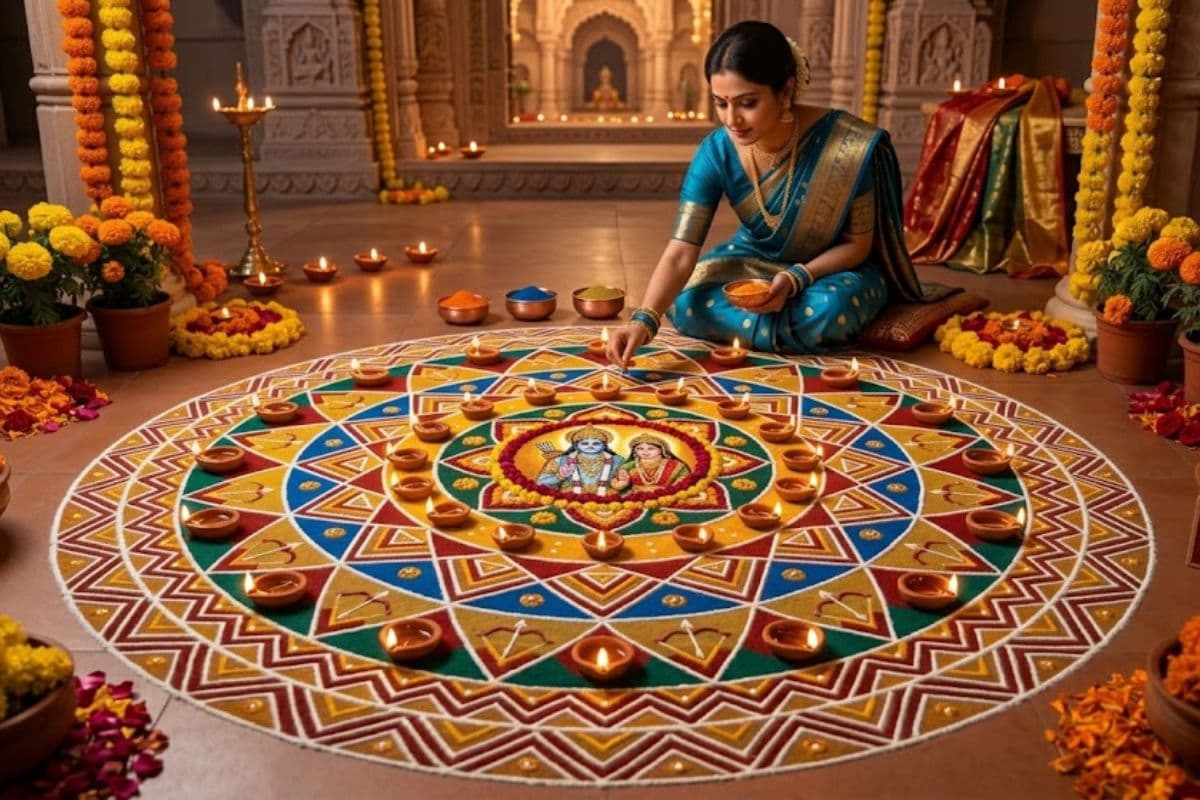 रामनवमी पर घर को है सजाना, तो इन रंगोली डिजाइन्स पर जरूर डालें नजर 