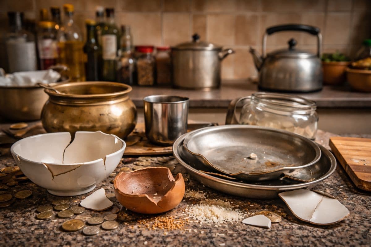 किचन में रखे टूटे बर्तन बन सकते हैं आपकी परेशानियों की जड़, जानें हैरान करने वाली सच्चाई