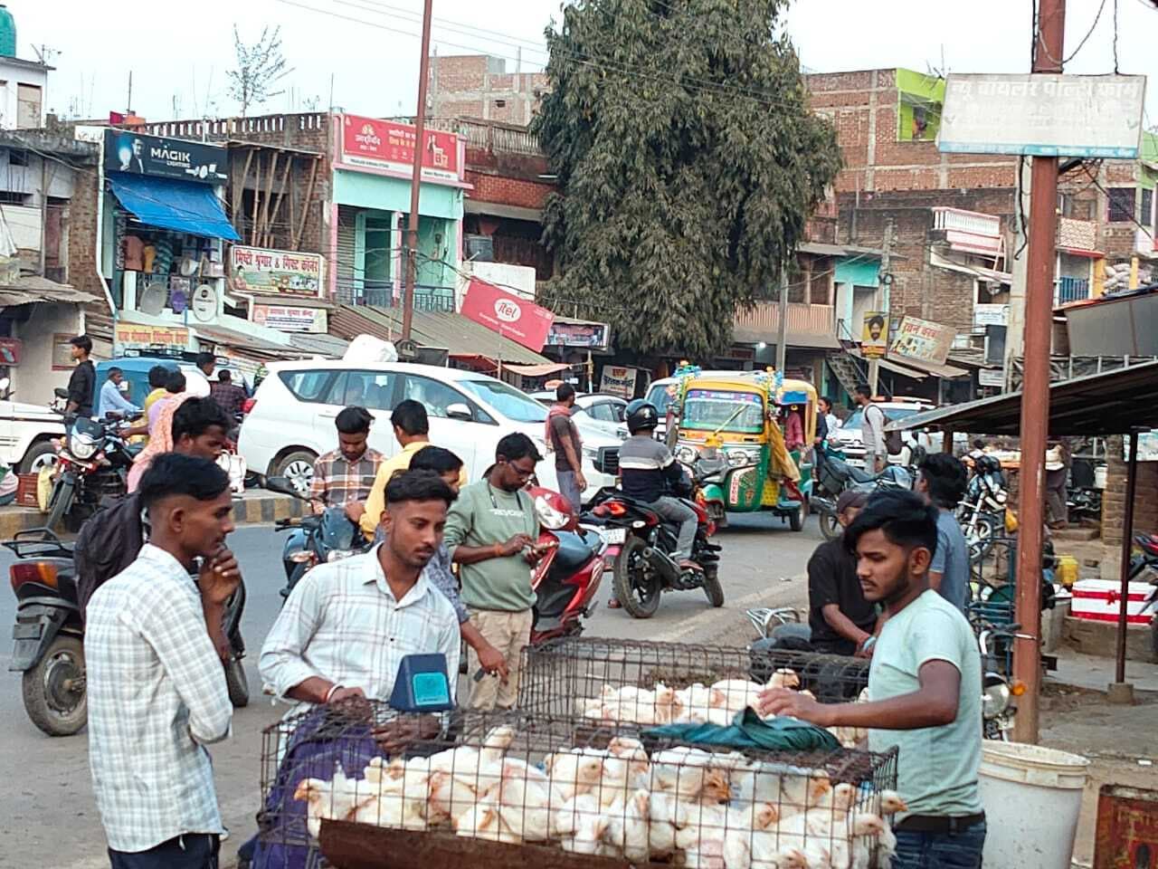 नियमों को ताक पर रख बिना लाइसेंस खुले में हो रही मांस-मछली की बिक्री