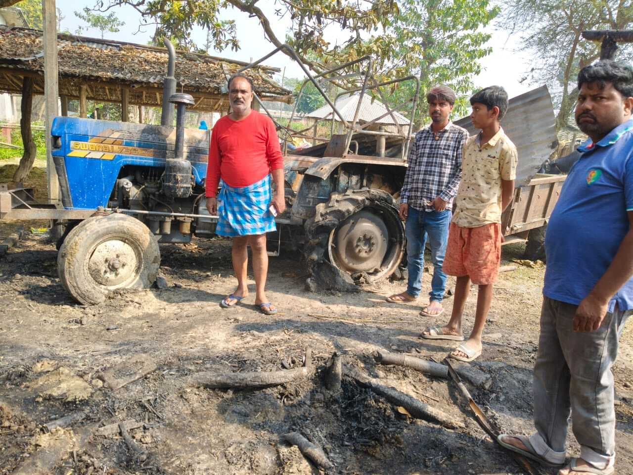 लाही पंचायत में चार घर जले