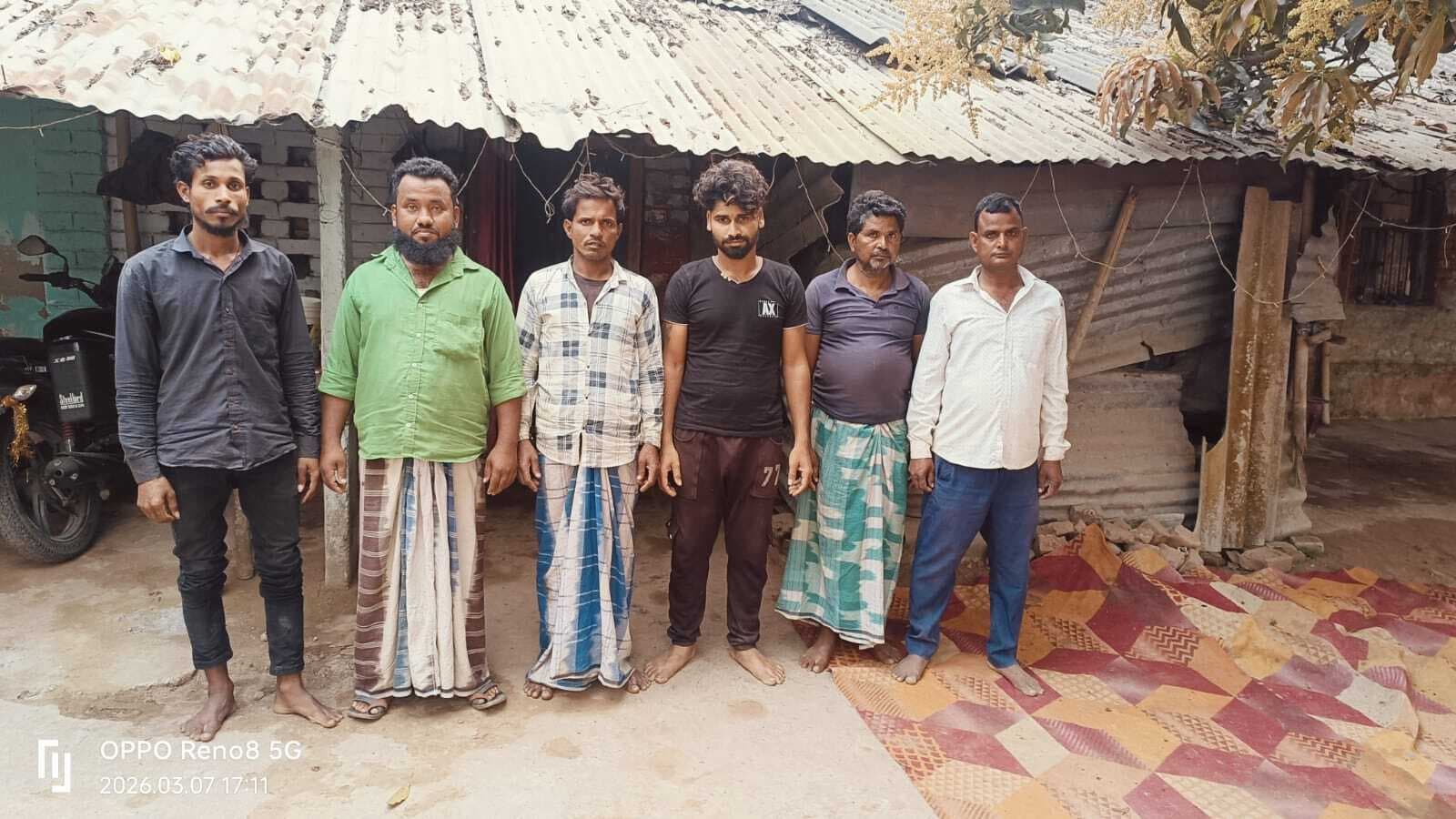 तीन पिकअप वैन से 46 गाय बरामद, छह तस्कर गिरफ्तार