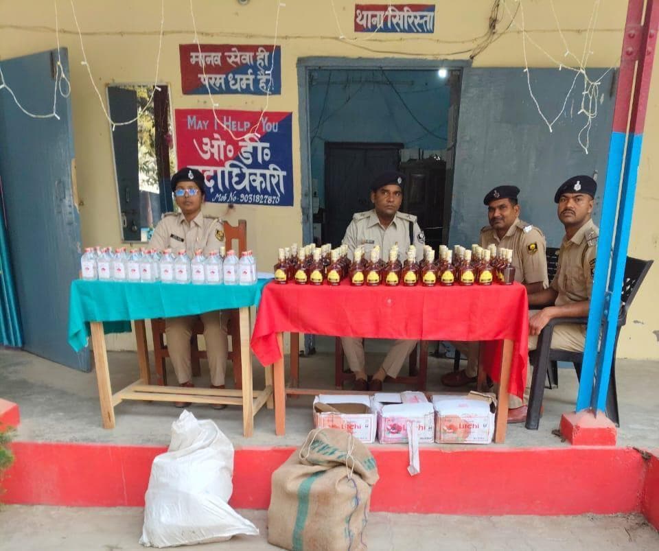 भारी मात्रा में अवैध शराब बरामद, तस्कर गिरफ्तार