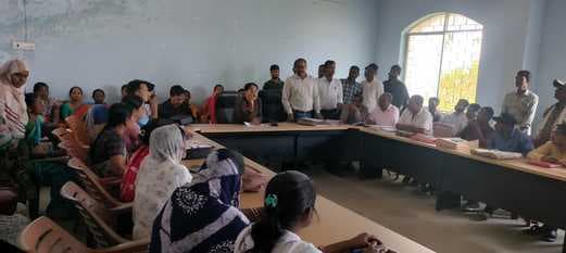 बीडीओ ने घर-घर राष्ट्रीय मकान संख्या अंकित करने का दिया निर्देश