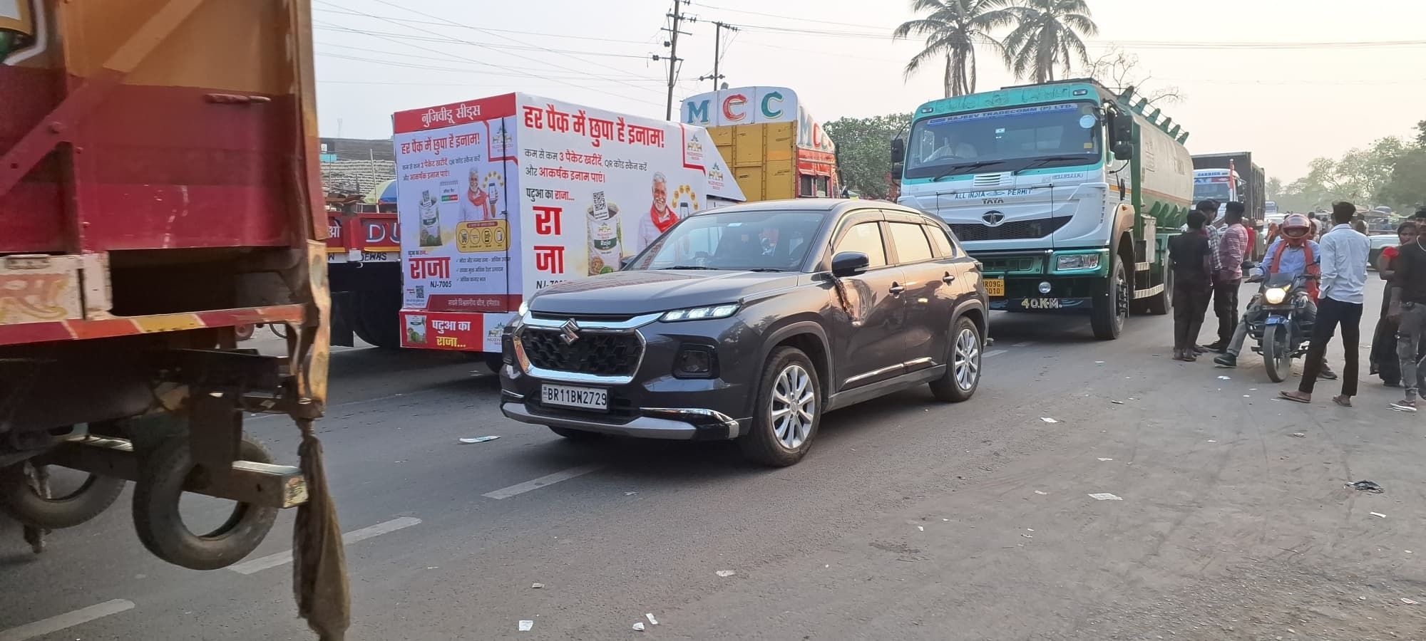 रुट डायवर्स से एनएच-31 पर लगा वाहनों का जाम