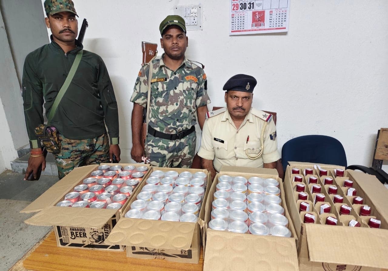 विदेशी शराब व केन बियर बरामद, धंधेबाज फरार