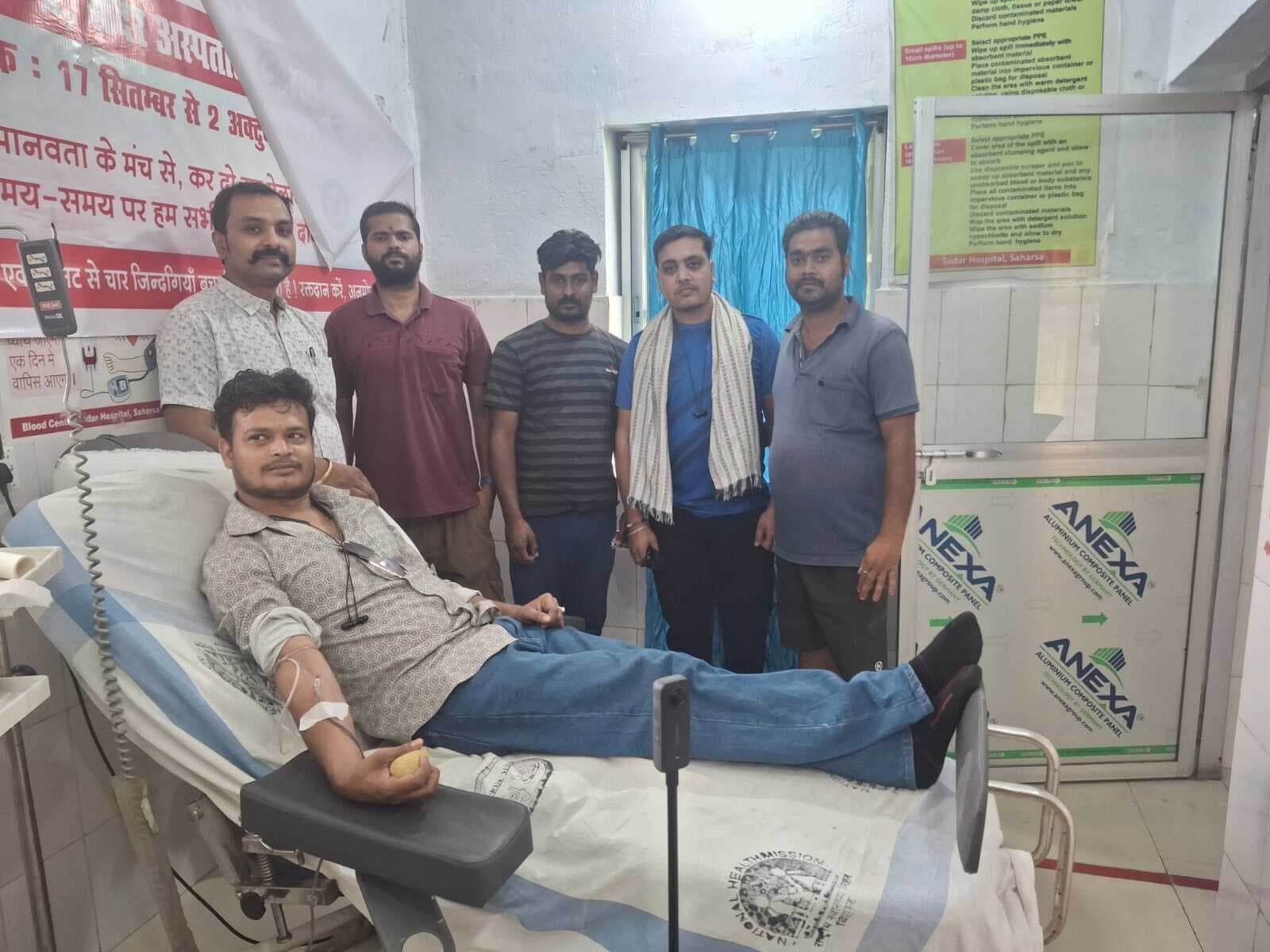 ए नेगेटिव ब्लड देने पटना से सहरसा पहुंचा युवक, महिला को मिला जीवनदान