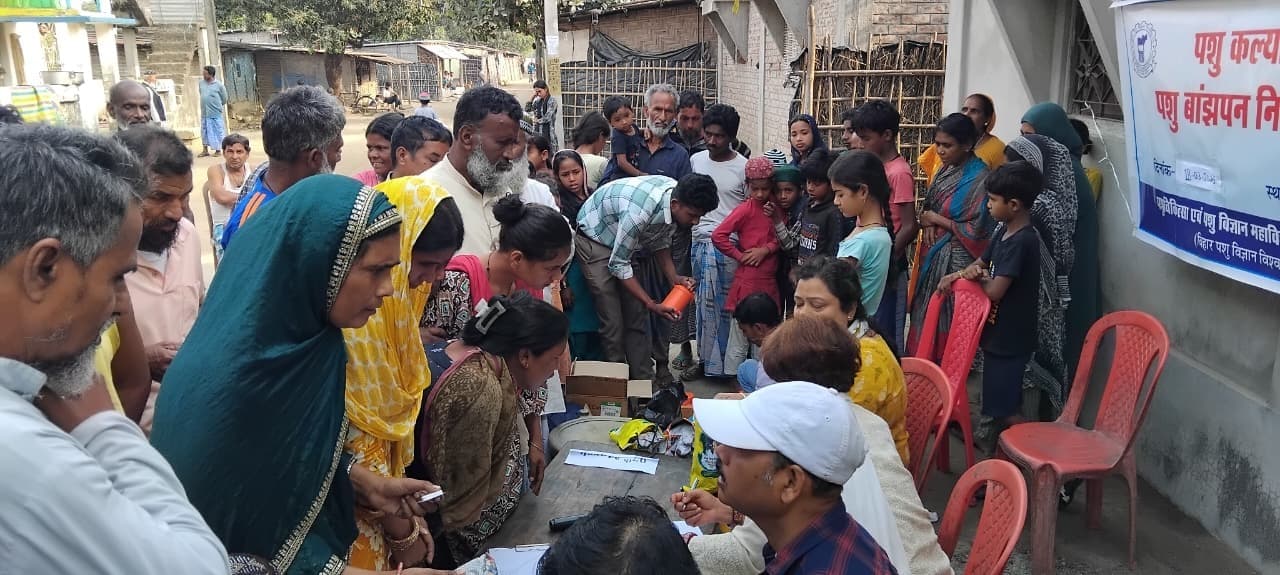 शिविर में पशुओं के बांझपन की समस्या का हुआ उपचार