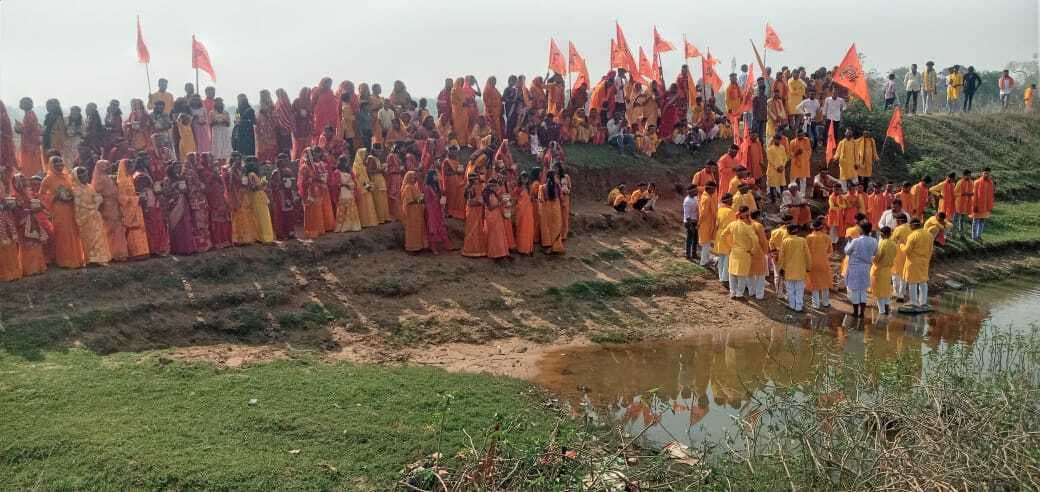 बजरंगबली की प्राण प्रतिष्ठा को लेकर निकली कलश यात्रा