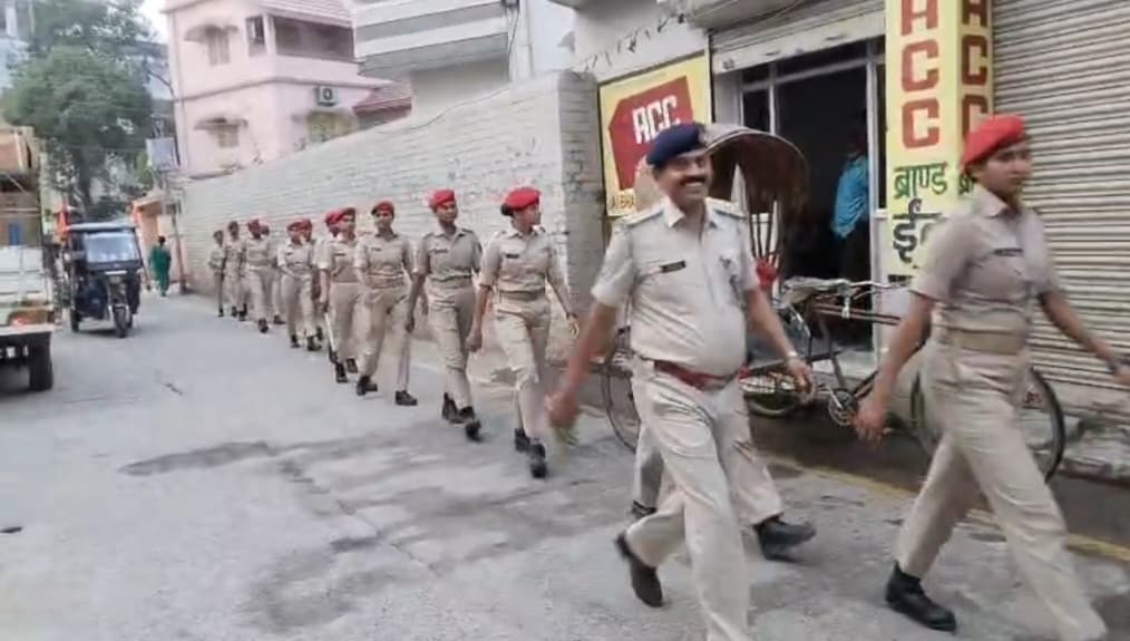 कटिहार में ईद को लेकर फ्लैग मार्च, सुरक्षा के कड़े इंतजाम