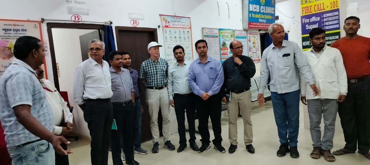 कुष्ठ विभाग की अंतरराष्ट्रीय टीम ने सीएचसी का किया मूल्यांकन