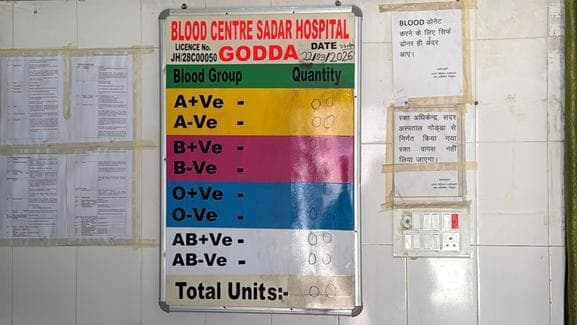 सदर अस्पताल ब्लड बैंक में खून का गंभीर अभाव, थैलेसीमिया और अन्य मरीजों की जान जोखिम में