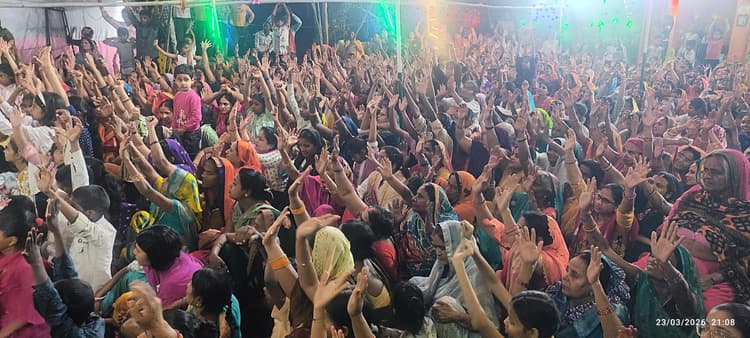 श्रीराम जन्मोत्सव की झांकी से गूंजा नारायणपुर हनुमान मंदिर परिसर