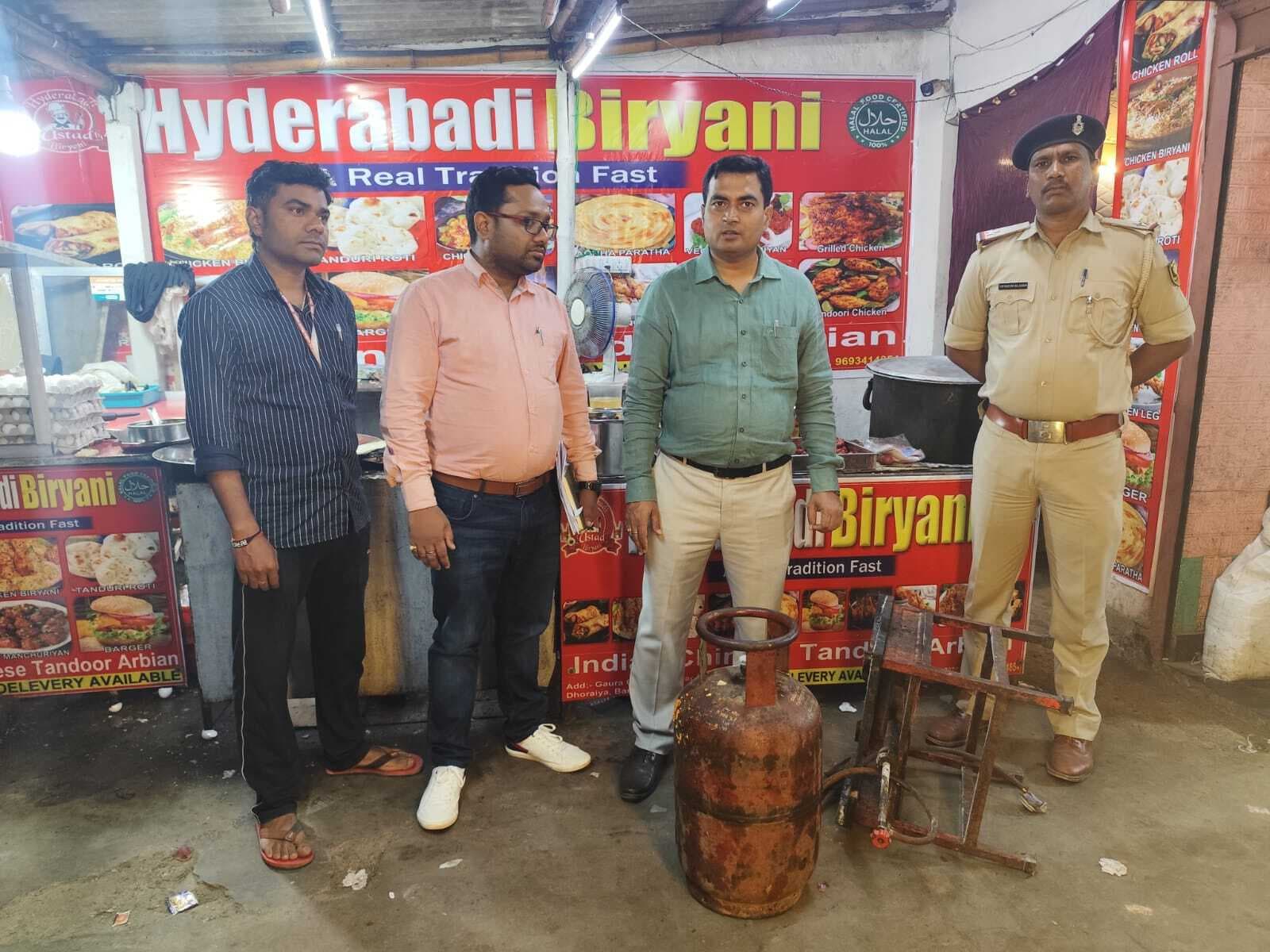 घरेलू गैस सिलेंडर का व्यावसायिक उपयोग, रेस्टोरेंट संचालक पर प्राथमिकी