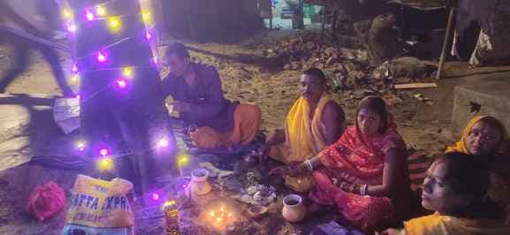 गोड्डा के खटनई चौक पर हुआ वट-पीपल वृक्षों का अनोखा विवाह समारोह