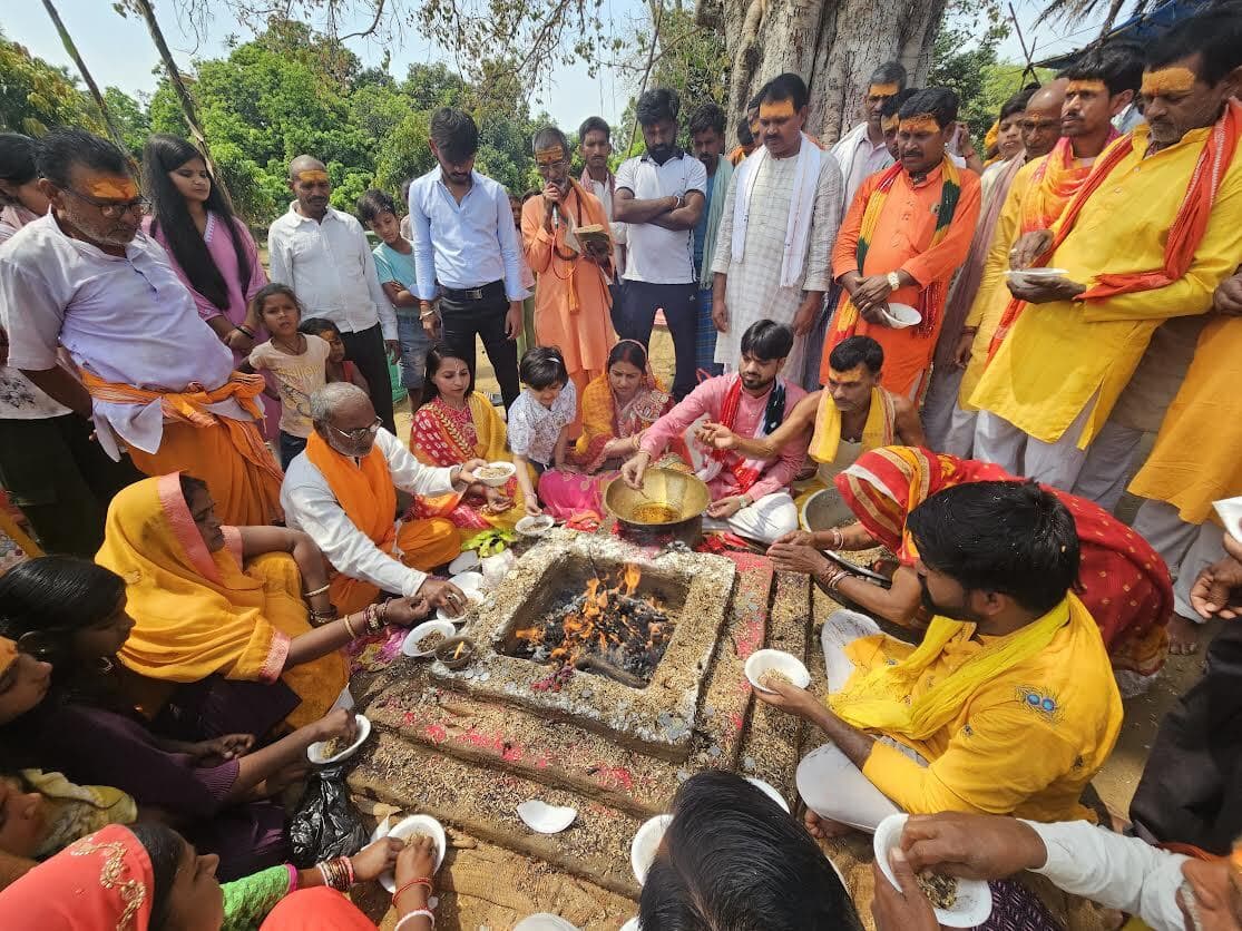 नौ दिवसीय श्रीराम कथा व कालिका पूजन का हुआ समापन