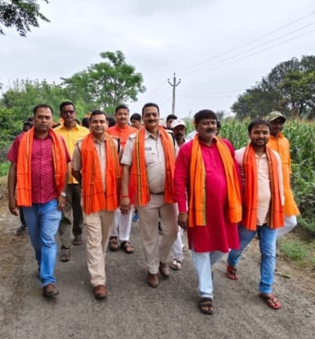 कालाबलुआ में निकाली रामनवमी जुलूस