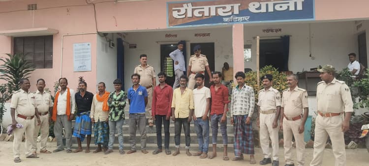 दो कांडों में 10 प्राथमिक अभियुक्त व शराबियों को किया गिरफ्तार