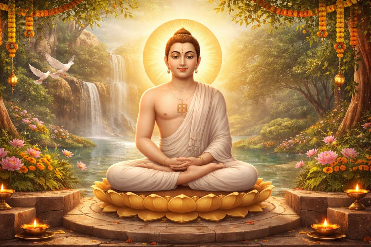 भगवान महावीर के आदर्शों से जीवन को बनाएं सफल, अपनों को भेजें प्यार भरे संदेश 