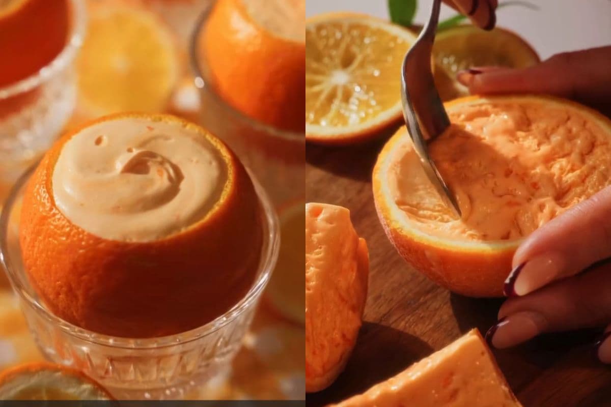 stuffed orange icecream stuffed orange icecream