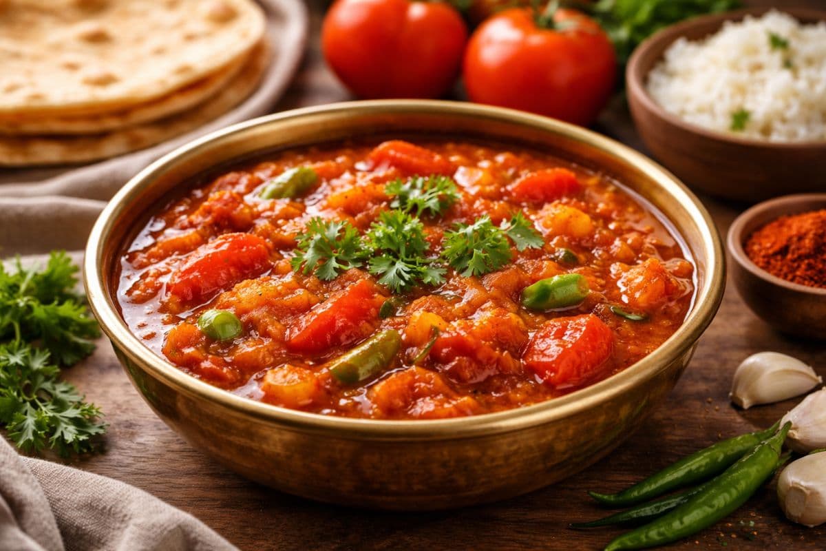 शेफ के स्टाइल टमाटर करी रेसिपी, घर पर बनाएं स्वादिष्ट मसालेदार सब्जी