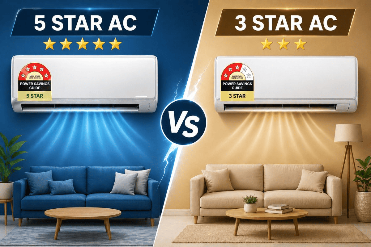 5-Star vs 3-Star AC: खरीदने से पहले जानिए कौन बचाएगा बिजली बिल और देगा बेहतर कूलिंग