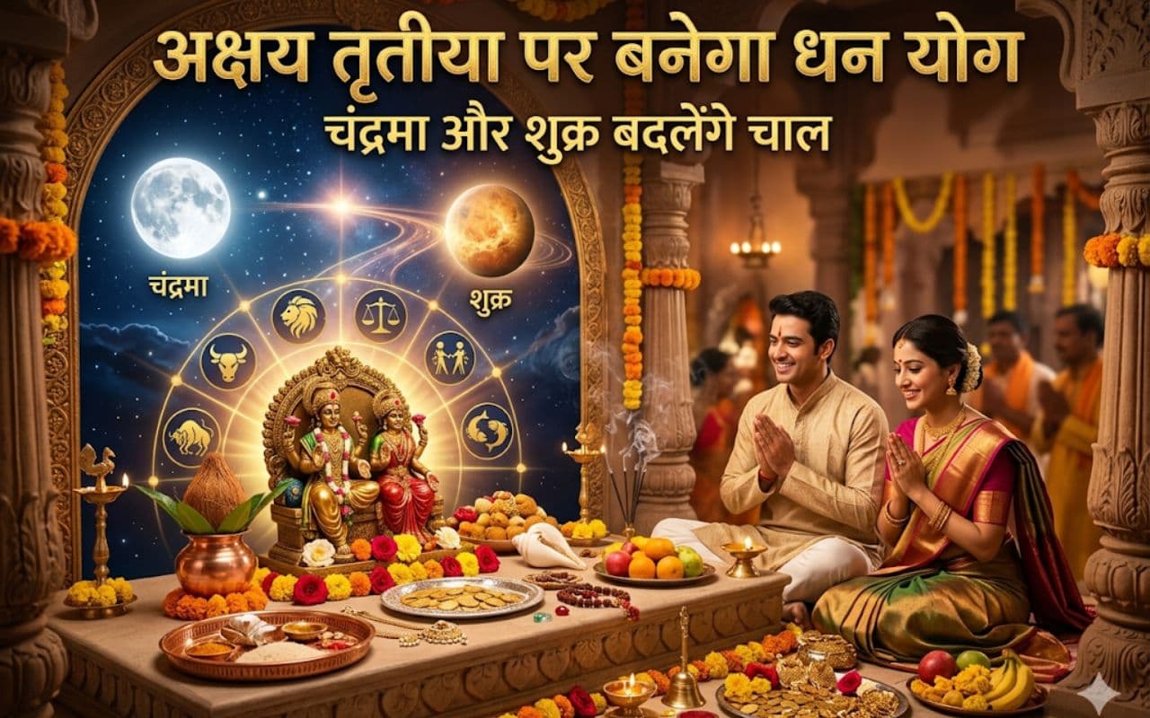 अक्षय तृतीया पर बनेगा धन योग, चंद्रमा और शुक्र की चाल से इन 4 राशि वालों की लगेगी लॉटरी